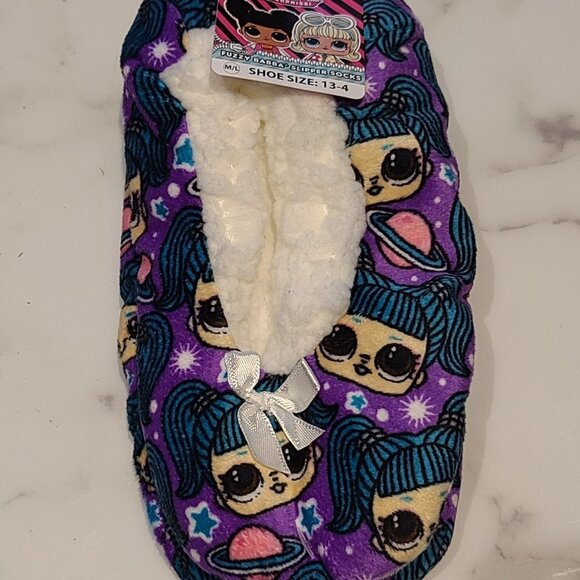 LOL Surprise Fuzzy Babba M/L Gripper Slipper Socks - Picture 1 of 2